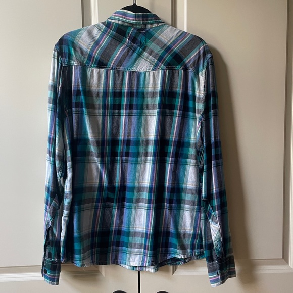 OP OCEAN PACIFIC Button Down Long Sleeve Red Plaid Shirt Size XL 46-48 - Picture 2 of 4